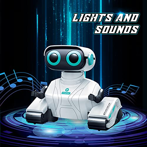 KaeKid Robots for Kids, 2.4Ghz Remote Control Robot Toys with LED Eyes & Flexible Arms, Dance & Sounds, RC Toys for 3 4 5 6 7 8 Year Old Boys Girls (White) - Image 4