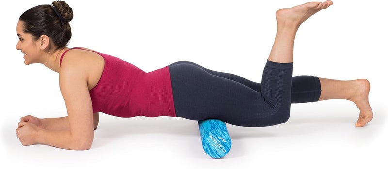OPTP PRO-Roller Soft Density Foam Roller – Low Density Soft Foam Roller for Physical Therapy, Pilates, Yoga Foam Roll Exercises, and Muscle Recovery - Blue 36" x 4" - Image 5