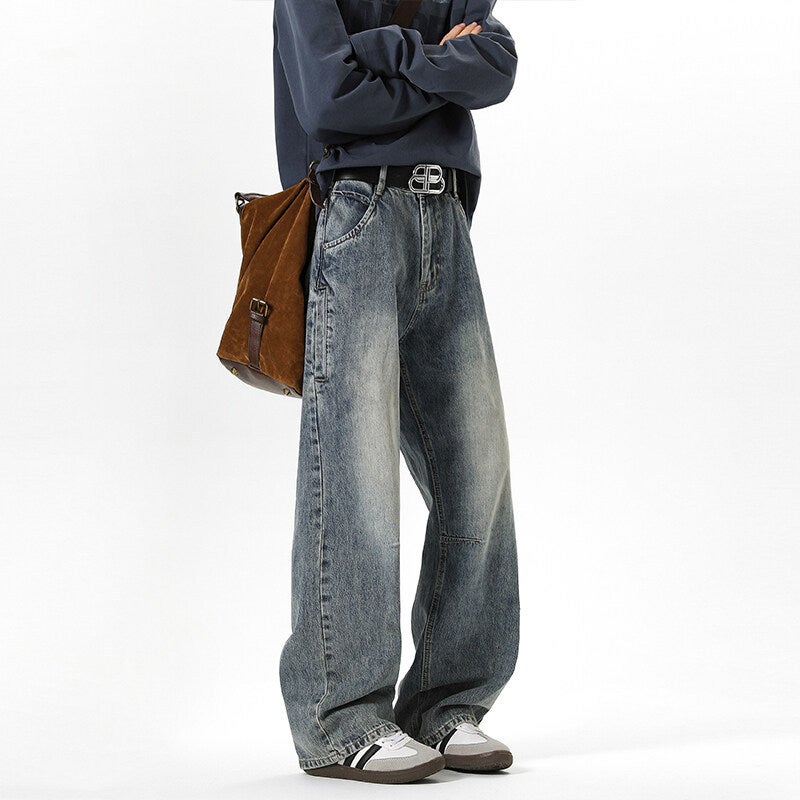 Unisex Classic Denim Jeans Loose Fit Daily Outdoor Wear - Image 2