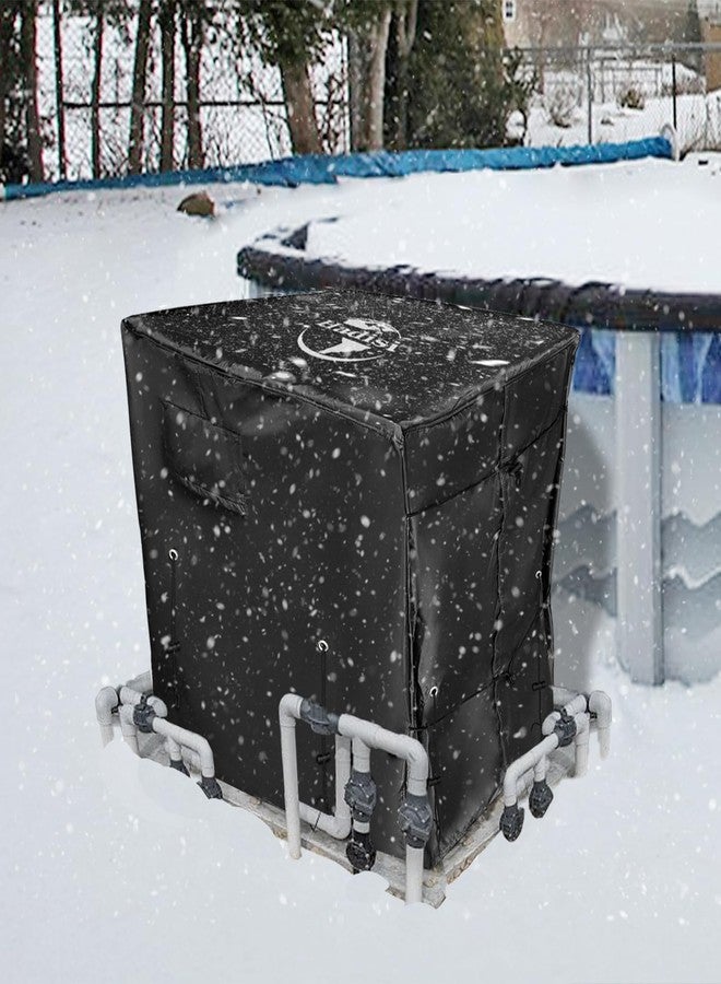 Hadisi Pool Heater Winter Cover,with Plush Lining,Waterproof Swimming Pool Heater Cover Can Be Scaled to Different Sizes,Suitable for Most Heater up to 43" WX35 DX45 H - Image 1