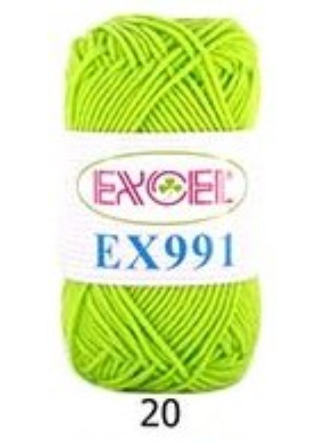 Excel EX991 Crochet Yarn Light Green 20 - Image 1