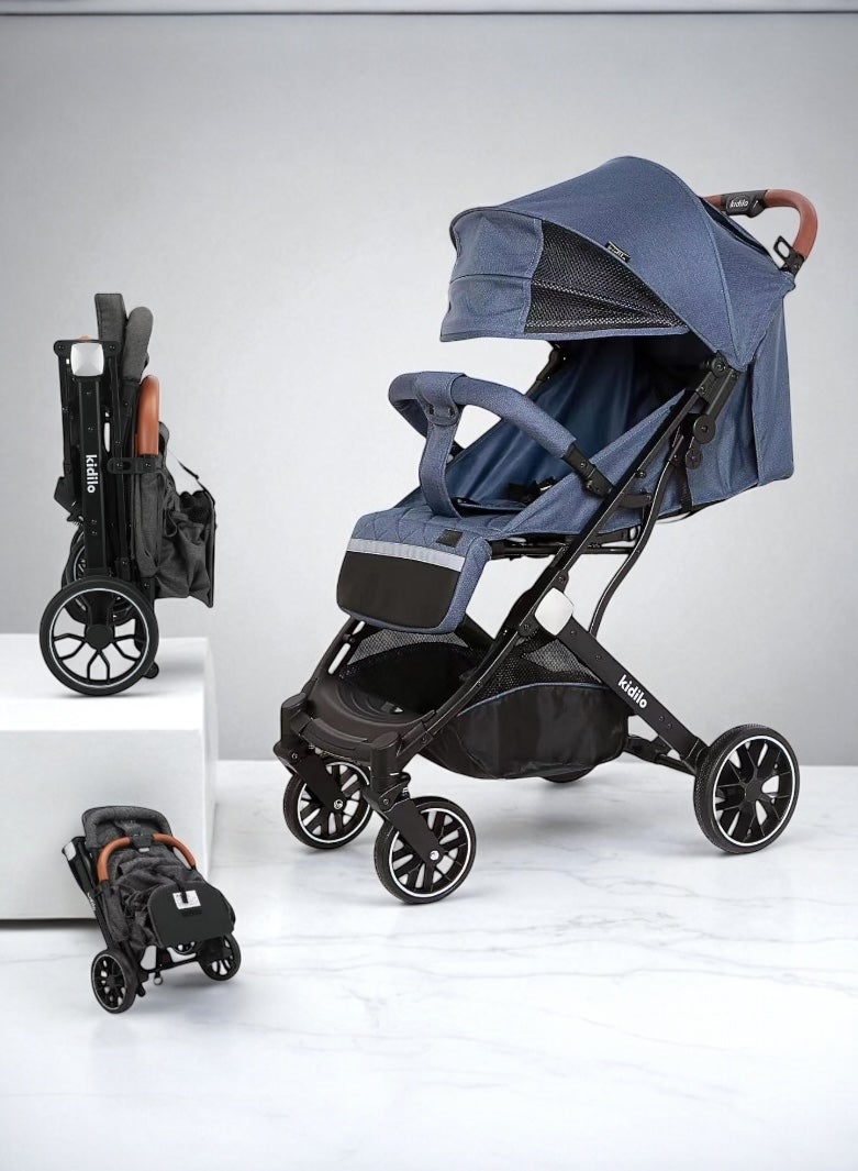 كيديليو عربة أطفال كيديليو الزرقاء - خفيفة الوزن وسهلة الطي