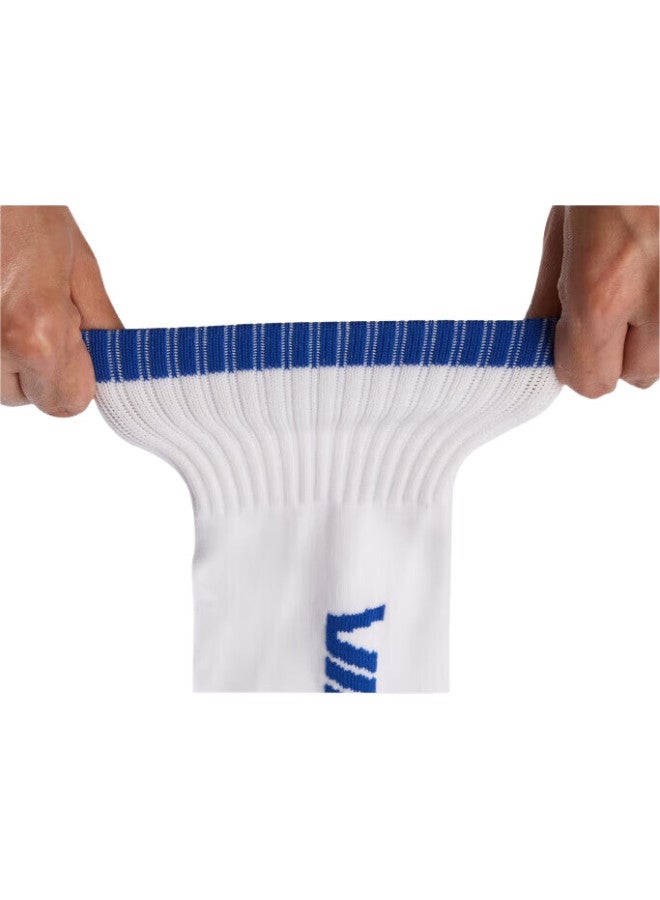VICLeO Soccer Socks Long Tube Socks For Men, Women, Adults And Children, Competition Thickened Non-Slip Terry Bottom Sports Socks 6802-3 Blue L - Image 2