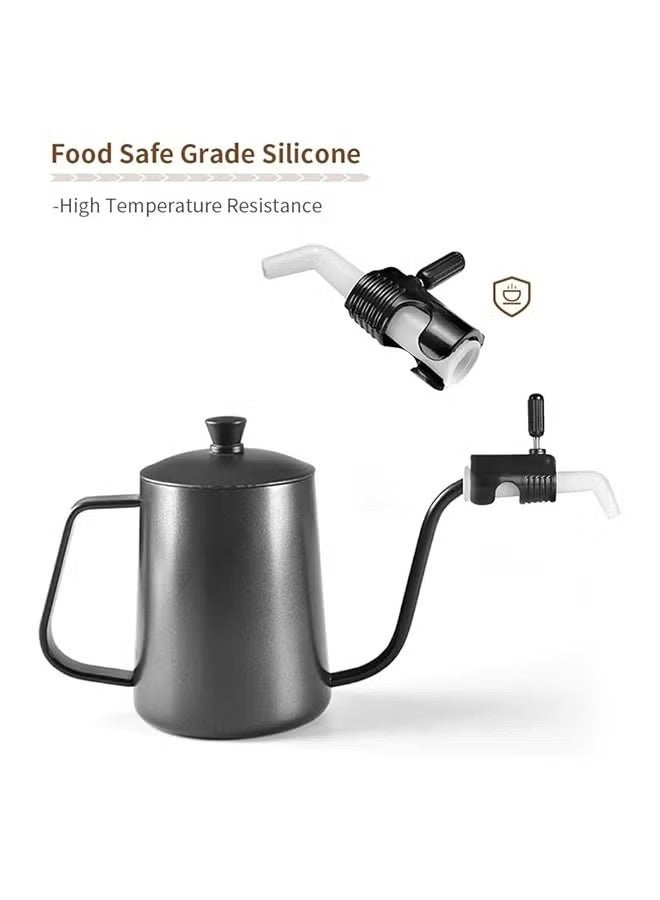 Pour Over Coffee Kettle Drip-Spout - Drip Coffee Maker Accessories, Long Spout Adapter, Adjustable Flow Pourers Silicone Coffee Pot - Image 3