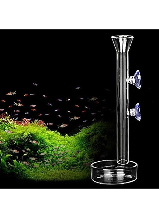 Generic Aquarium Shrimp Feeding Tube and Dish, Clear Crystal Glass Fish Tank Shrimp Feeder Tube Tray  - Image 1