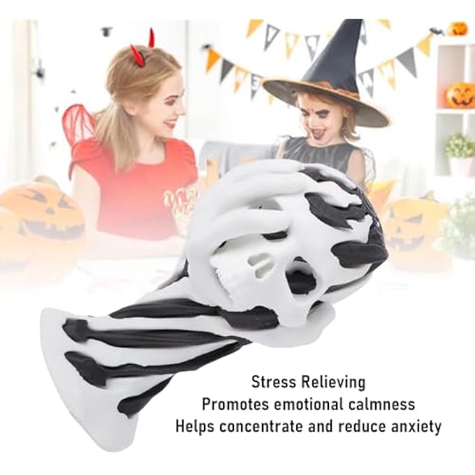 EMUKOEP 3D Printed Skull Stress Relief Toy Unique Skeleton Decoration 3D Printed Toy Funny Skull Design for Office Desk or Decoration - Image 5