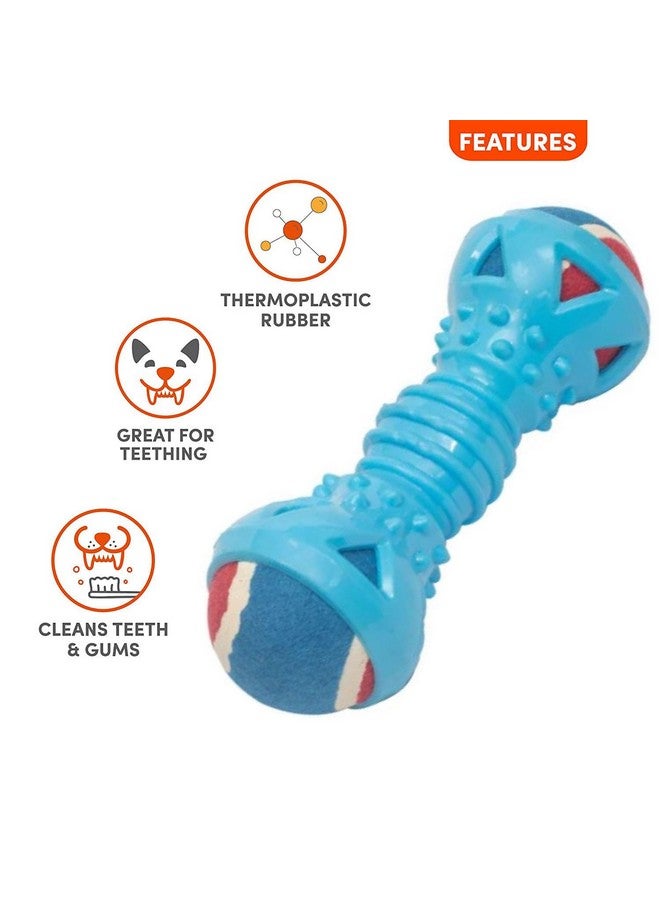 بت لعبة مضغ الدمبل ذات الكرة المزدوجة من Playerz للكلاب متوسطة الحجم ذات القدرة على المضغ مع المطاط الطبيعي - Image 2