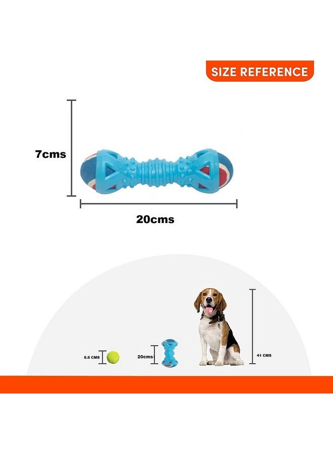بت لعبة مضغ الدمبل ذات الكرة المزدوجة من Playerz للكلاب متوسطة الحجم ذات القدرة على المضغ مع المطاط الطبيعي - Image 3