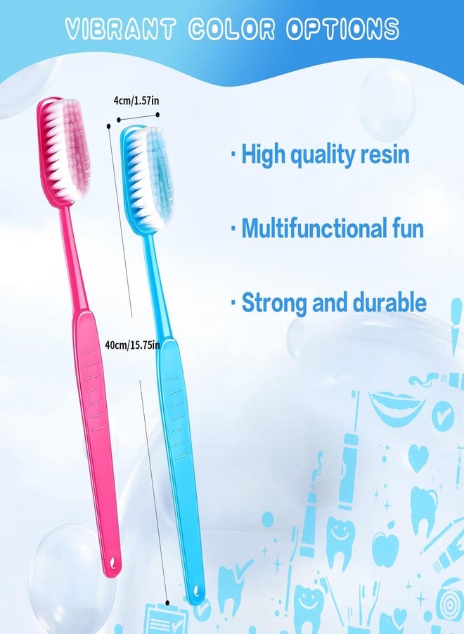 Ceonam 2 Pack 15.75x1.57 Inches Giant Toothbrush Props, Oversized Gag Novelty Bath Brushes, Huge Comedy Item for Costume Accessory, Photo Shoots, Party Favors, Pet Grooming, Red and Blue - Image 2
