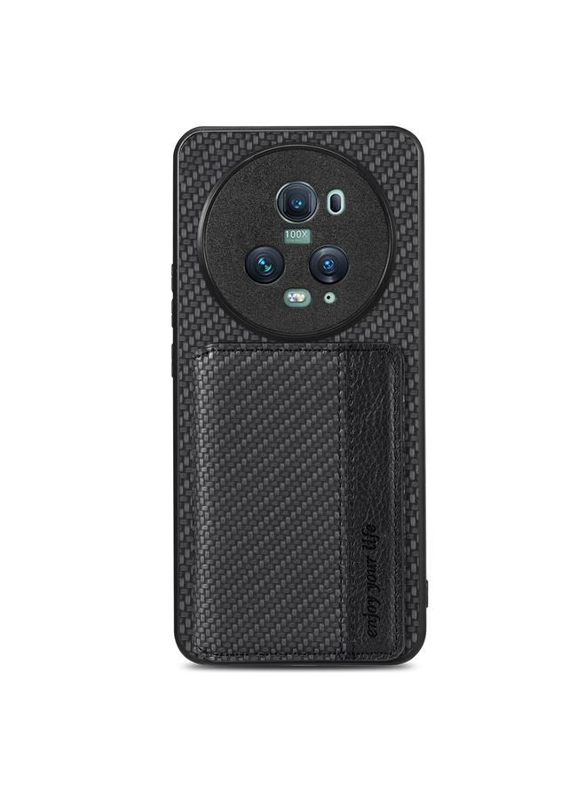 اس-توب جراب هاتف Honor Magic5 Pro من ألياف الكربون مع حقيبة بطاقات مغناطيسية - Image 2