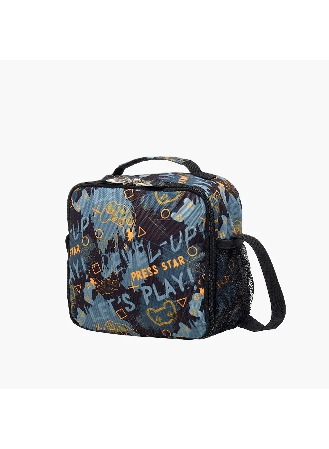 St.Right Lunch Bag-Game-Start-1 Cmprt-Boys (Polyester) Grey \ 21X11X22