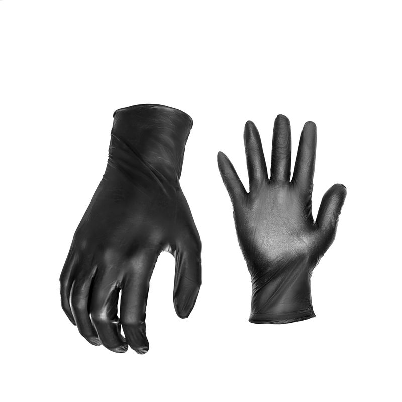 Grease Monkey Disposable Nitrile All Purpose Gloves, Pack of 100, X-Large, Black - Image 1