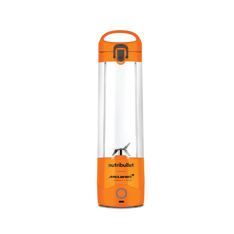 نوتري بوليت خلاط ماكلارين محمول  مل لاسلكي للعصائر والمخفوقات، خالٍ من البيسفينول أ، بغطاء مانع للتسرب للشرب، بمنفذ -، لون بابايا، ضمان سنة