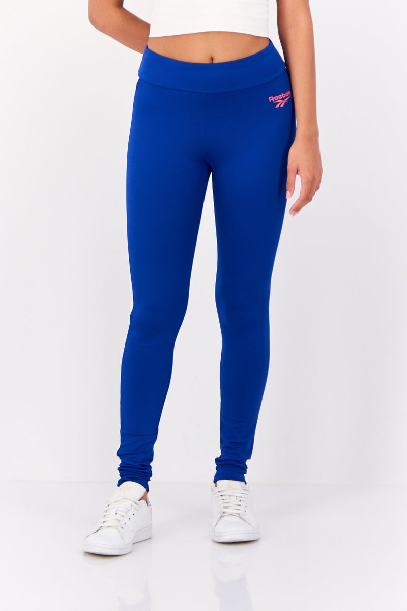 Reebok Women Sportswear Fit Training Leggings, Blue - Image 1