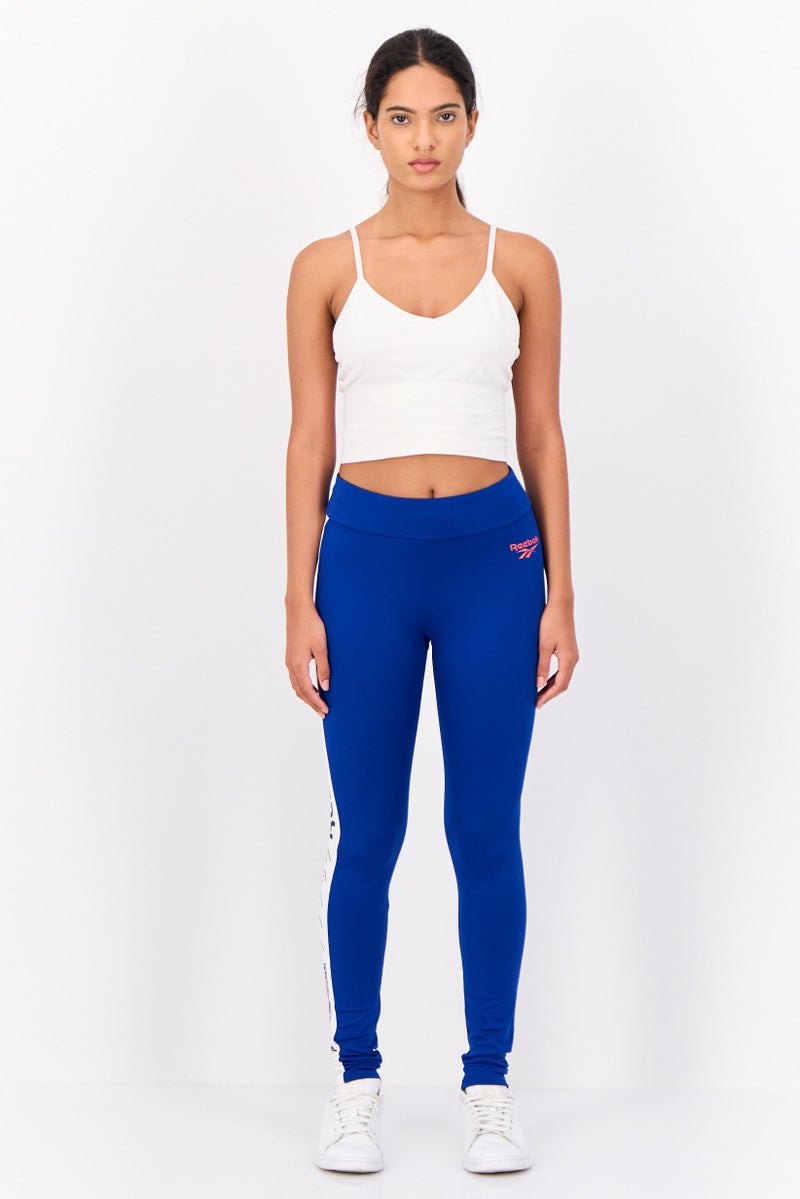 Reebok Women Sportswear Fit Training Leggings, Blue - Image 4