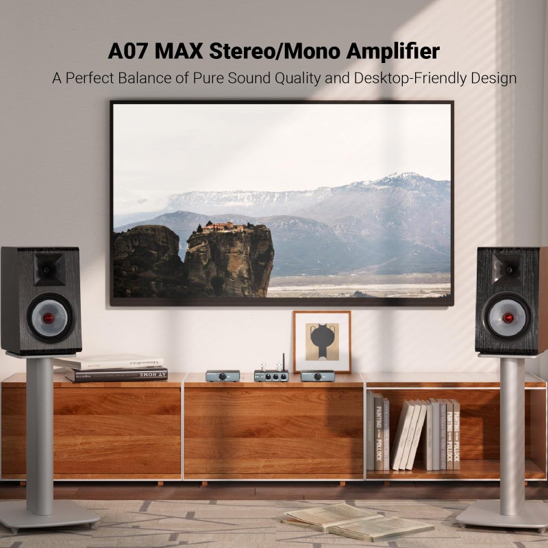 AIYIMA مضخم الصوت الاستريو AIYIMA A07 MAX 2 قناة 300W*2 TPA3255 فئة D / مضخم صوت أحادي قابل للجسر 600 واط مع مخرج خط 3.5 مم لمكبرات الصوت السلبية + محول طاقة DC36V 6A - Image 3