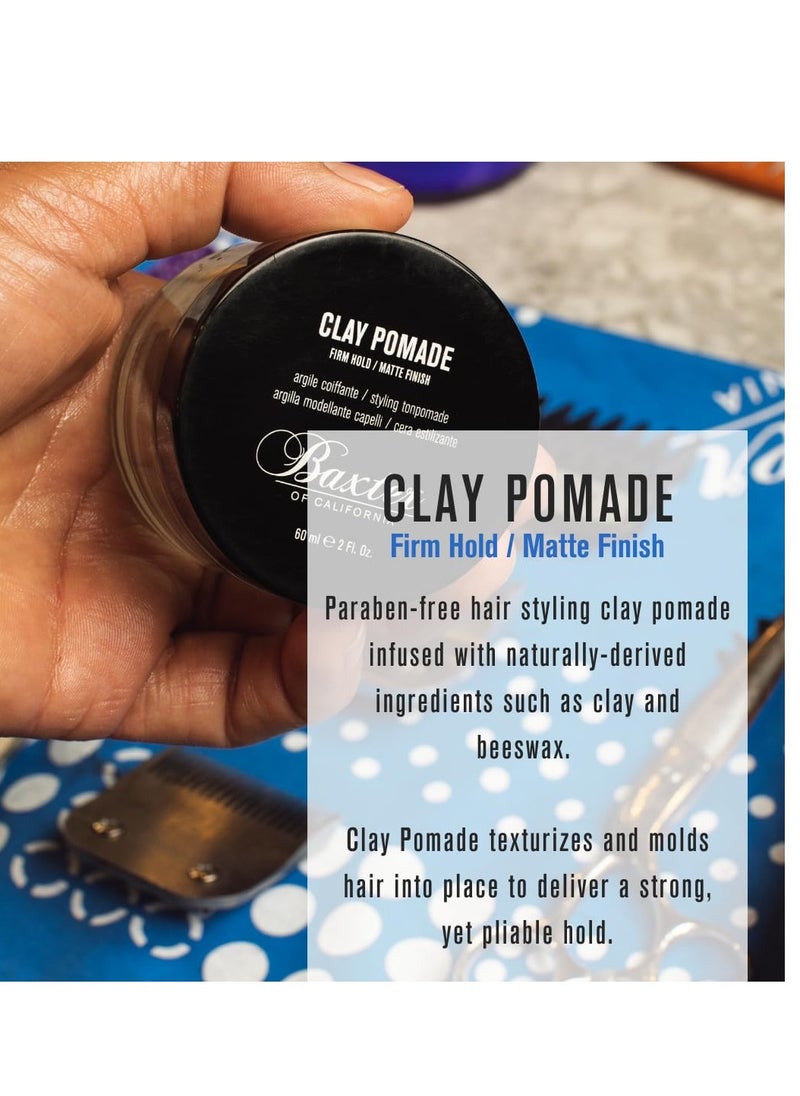 BAXTER - Baxter of California Clay Pomade Firm Hold / Matte Finish Hair Pomade for Men and Women, Perfect for Texturizing Straight or Wavy Hair - 2 Ounces - Image 1