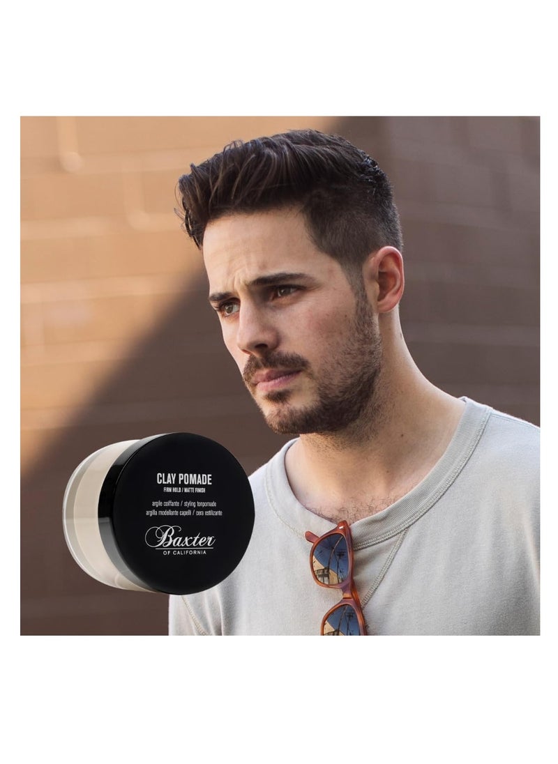 BAXTER - Baxter of California Clay Pomade Firm Hold / Matte Finish Hair Pomade for Men and Women, Perfect for Texturizing Straight or Wavy Hair - 2 Ounces - Image 1