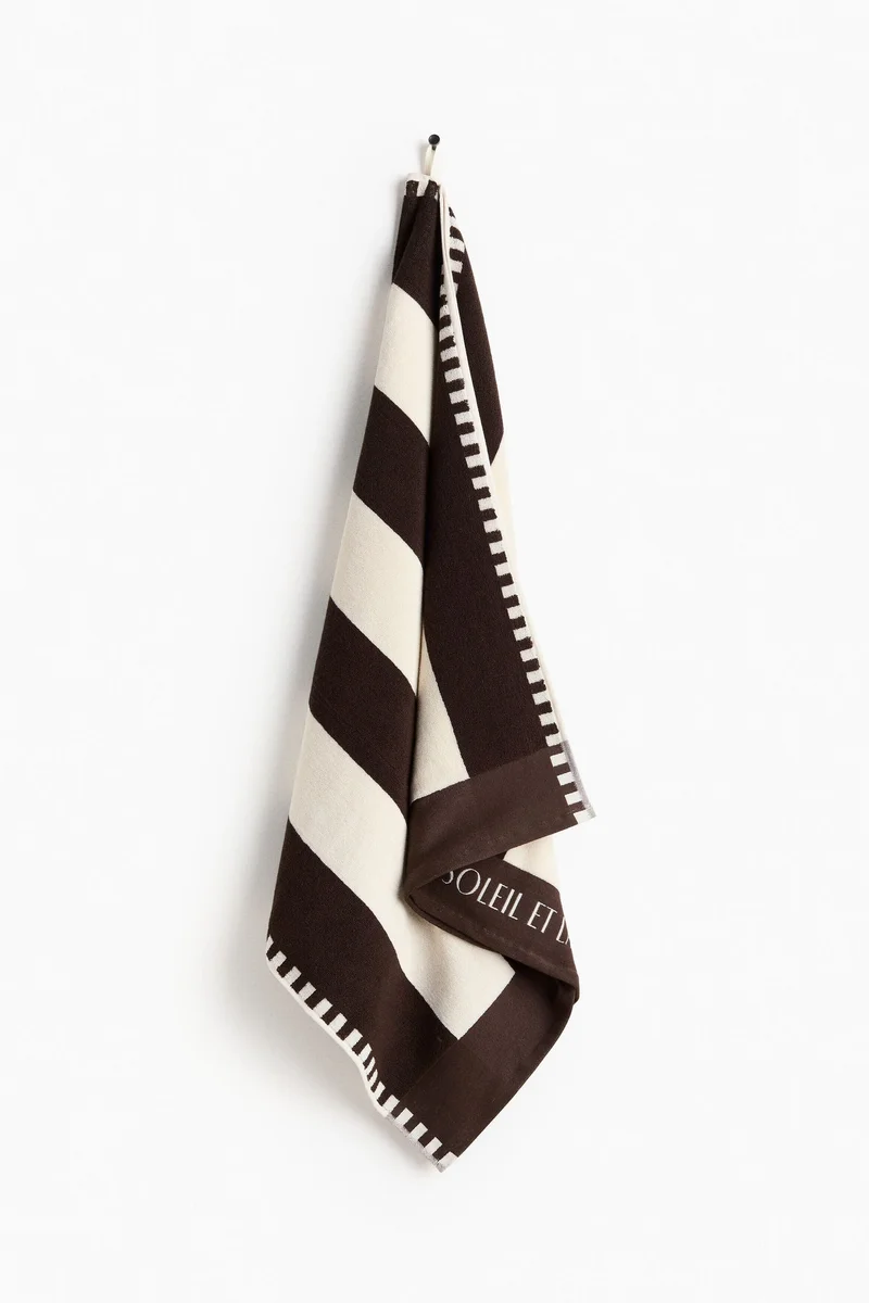 H&M Striped cotton beach towel
