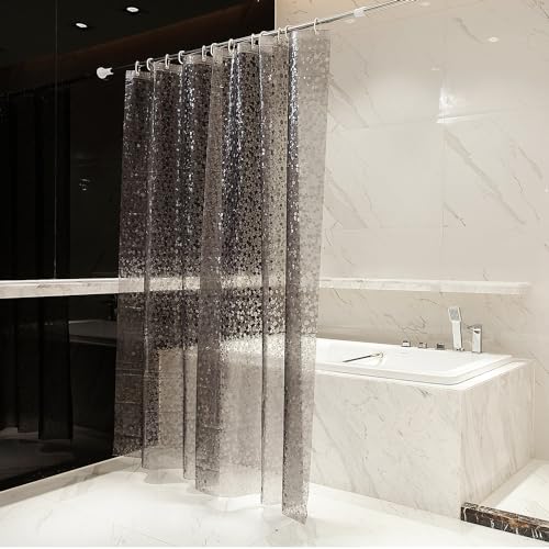 Bostofy Waterproof Shower Curtain Liner EVA 8G - Rust-Proof Hooks, Heavy-Duty Magnets - Enhance Your Bathroom with Durability and Elegance - Image 1