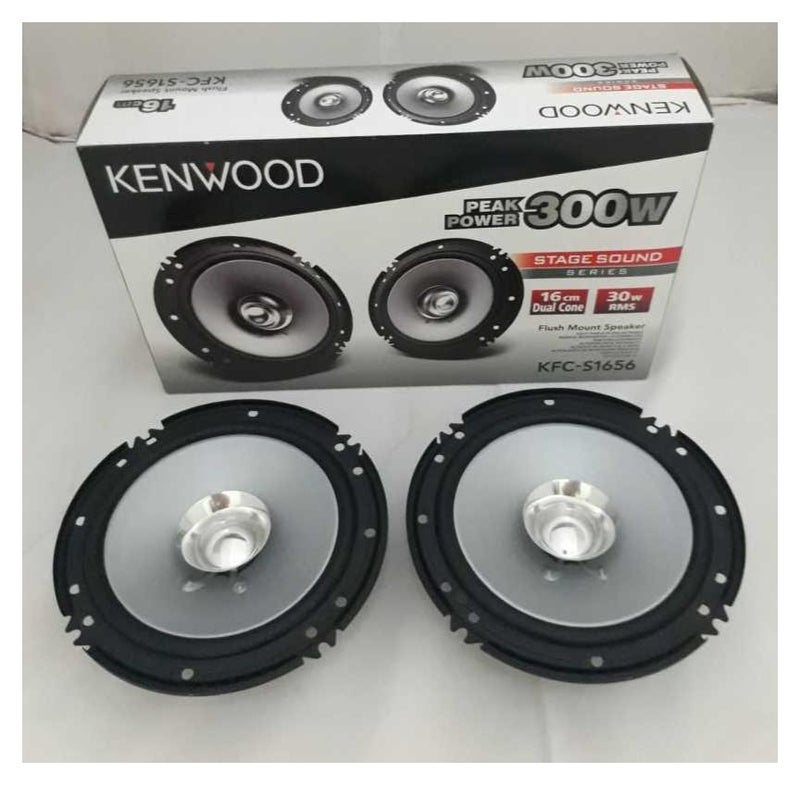 KENWOOD Speaker Flush Mount KFC-S1656 Peak Power 300W 30W RMS 16cm Dual Cone - Image 1