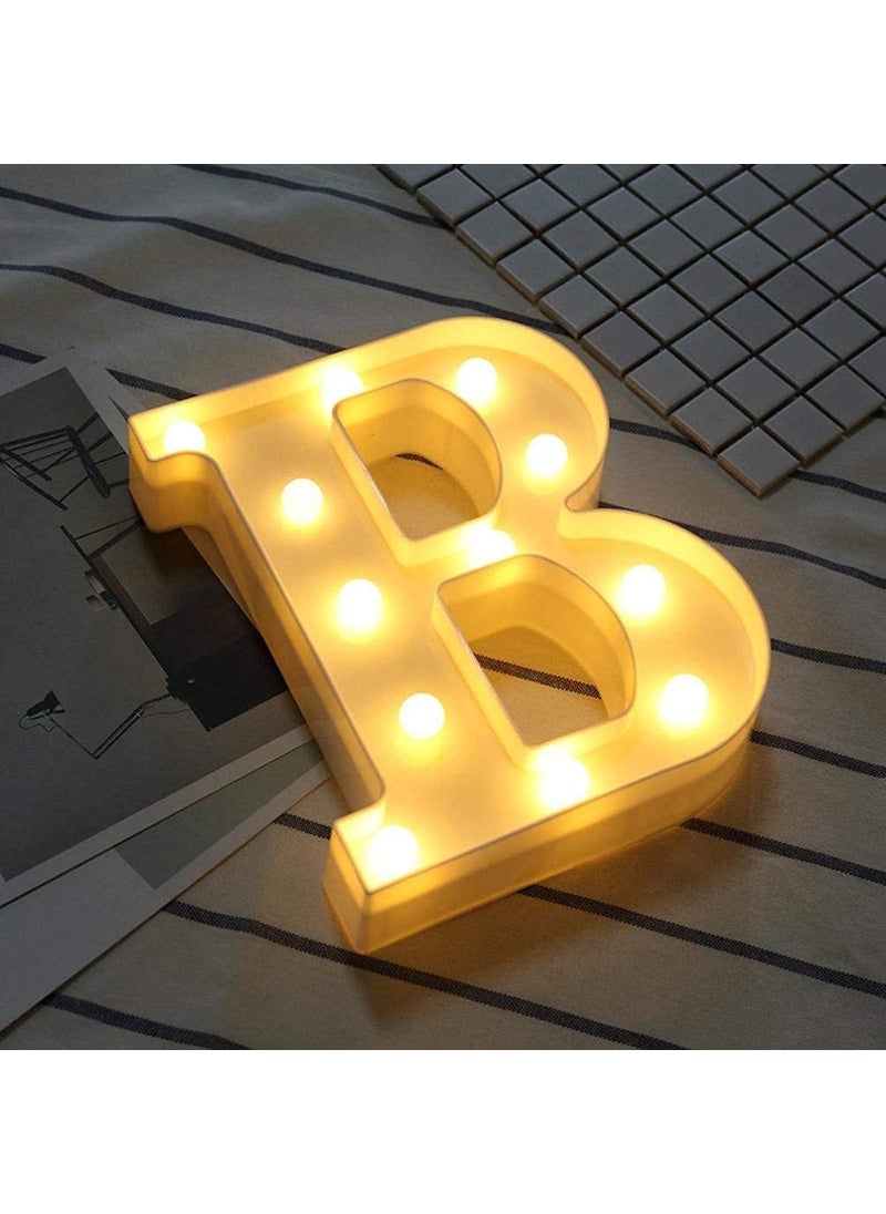 Balloonistics Balloonistics LED Marquee Letter Lights Sign Light Up Alphabet Letters for Wedding Birthday Party Christmas Home Bar Decoration; Warm White (Alphabet B)  - Image 3