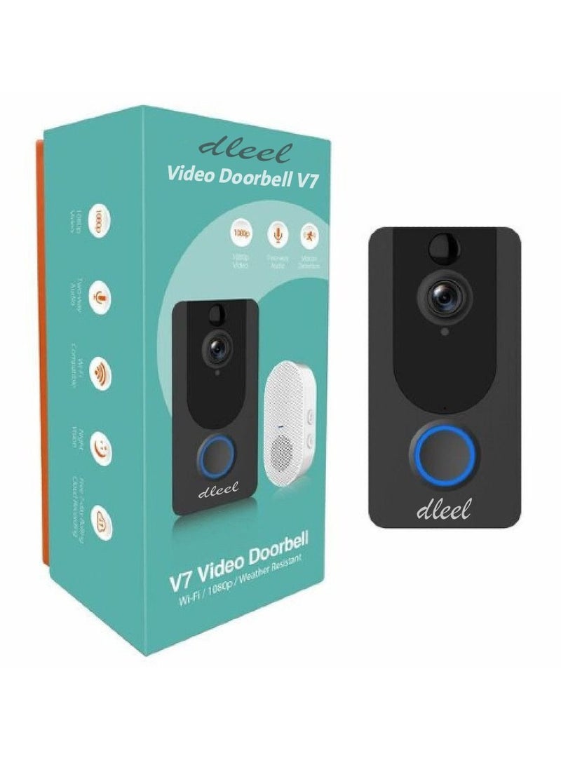 dleel Wireless doorbell with camera  for home color black from dleel - Image 2
