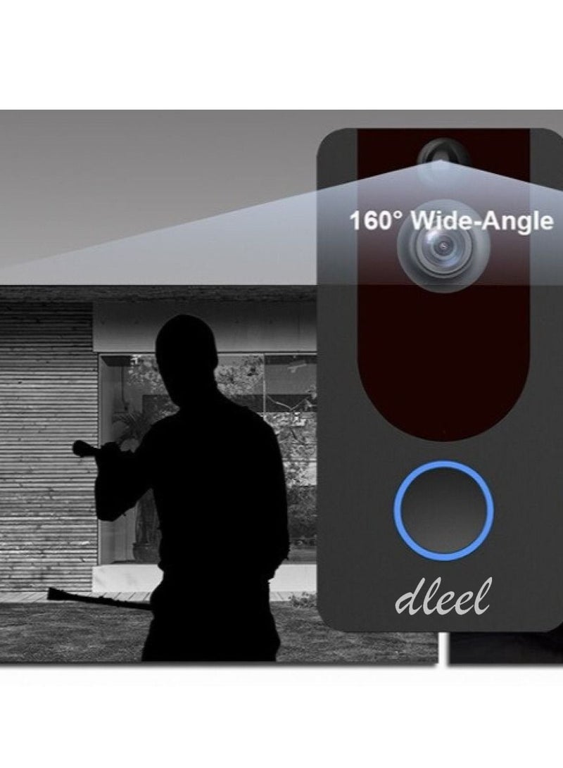 dleel Wireless doorbell with camera  for home color black from dleel - Image 4