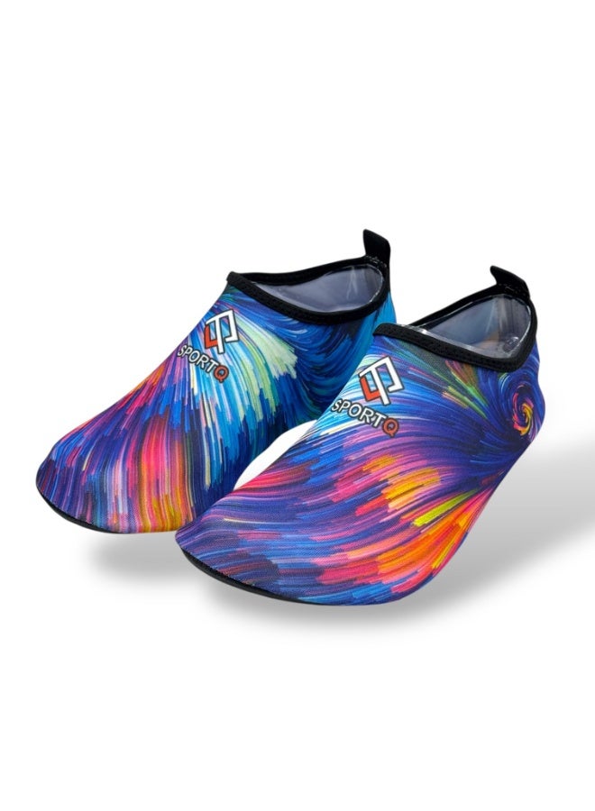 SportQ SportQ® Easy-to-Wear Beach Sandals for Kids, Men & Women Comfortable, Flexible Sole for Protection from Rocks and Hot Sand Quick-Drying Water Shoes for Swimming, Snorkeling, Surfing, Kayaking, Beach, Walking & Yoga  - Image 1
