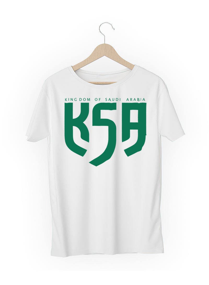 Fashion World Cotton T-shirt Printed with High-quality Saudi Arabia LOGO  - Image 3