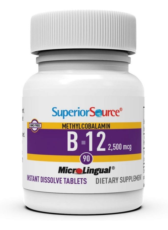 Superior Source Superior Source No Shot Methylcobalamin B-12 2500 mcg - Vitamin B-12 to Support Energy Production, Brain Health & Overall Wellness - Sublingual Tablets for Quick Absorption - 90 Dissolving Tablets  - Image 4