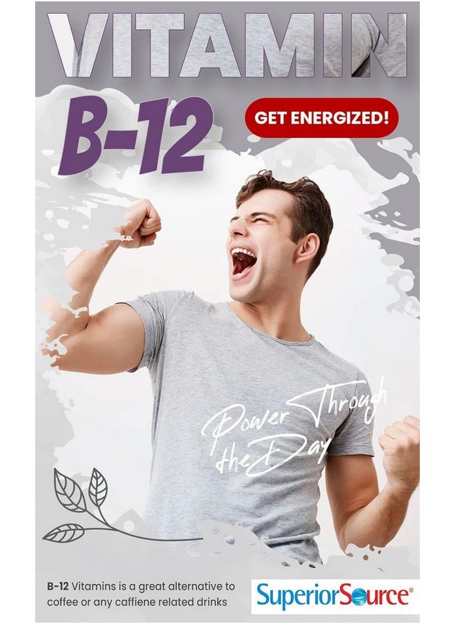 Superior Source Superior Source No Shot Methylcobalamin B-12 2500 mcg - Vitamin B-12 to Support Energy Production, Brain Health & Overall Wellness - Sublingual Tablets for Quick Absorption - 90 Dissolving Tablets  - Image 5