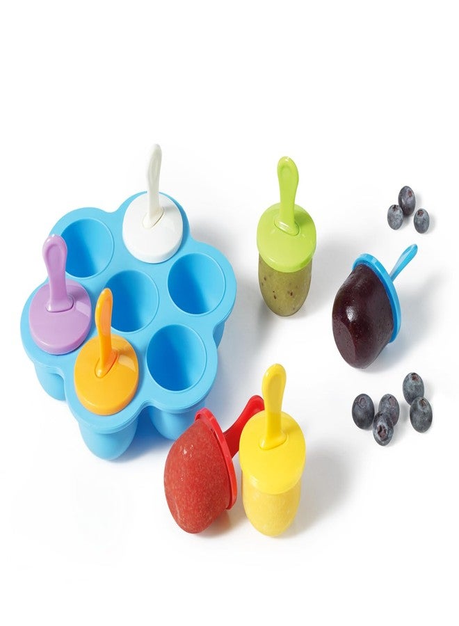 Teneza Silicone Popsicle Mould, Kulfi Moulds Set | Frozen Ice Cream | Kulfi Candy | Icecream Mold | Ice Cream Maker | Popsicle Mold | Silicone Mould | Candy Maker for Children & Adults | Blue - 1 Pcs - Image 1