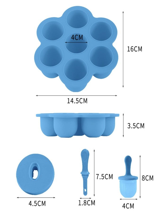 Teneza Silicone Popsicle Mould, Kulfi Moulds Set | Frozen Ice Cream | Kulfi Candy | Icecream Mold | Ice Cream Maker | Popsicle Mold | Silicone Mould | Candy Maker for Children & Adults | Blue - 1 Pcs - Image 4