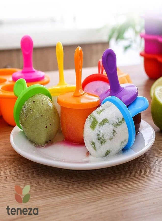 Teneza Silicone Popsicle Mould, Kulfi Moulds Set | Frozen Ice Cream | Kulfi Candy | Icecream Mold | Ice Cream Maker | Popsicle Mold | Silicone Mould | Candy Maker for Children & Adults | Blue - 1 Pcs - Image 3