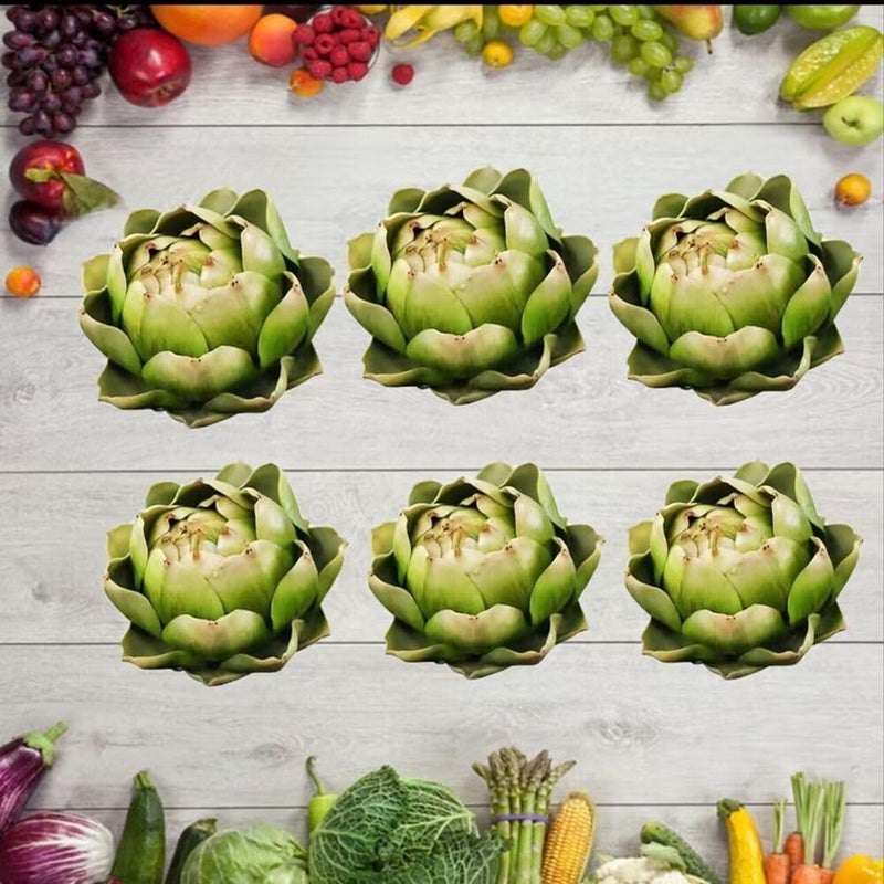 WESAPPINC Large Artificial Artichoke Fake Vegetables and Fruits for Kitchen Home Table Wedding Decorations (Green) - Image 3