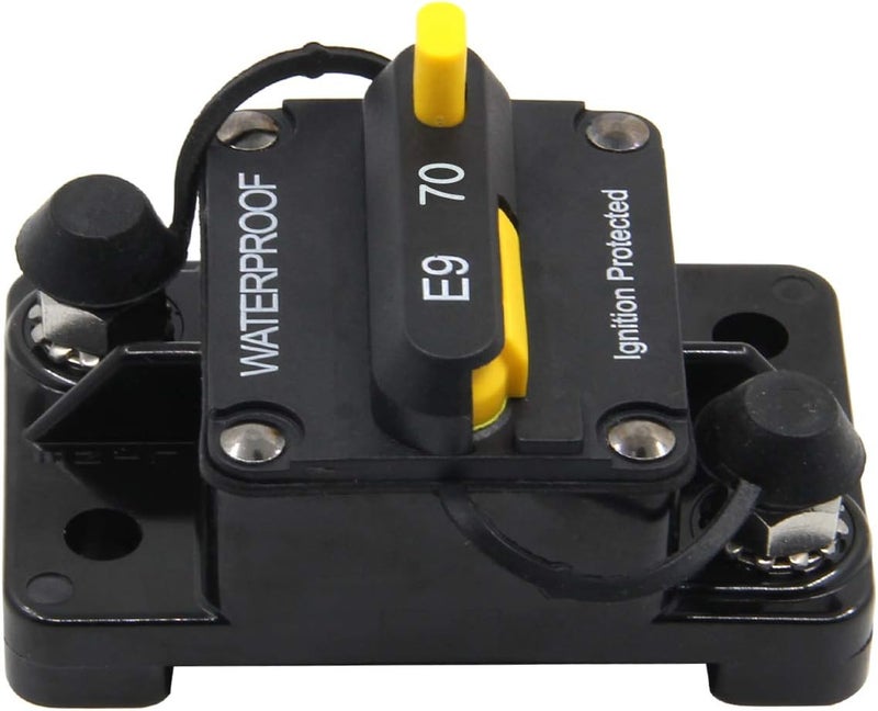 ZOOKOTO 12V-48V DC 70 Amp Manual Reset Waterproof Circuit Breaker - Image 4