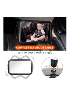 Baby Car Mirror for Car Seat Rear Facing,Large Safety Car Seat Mirror for Rear Facing Infant Child with Wide Crystal Clear View - Shatterproof 360° Adjustable Baby Mirror for Back Seat Rear Facing - pzsku/Z81F84BA1F480A0D3E74BZ/45/_/1692090237/9822f916-9dcf-487d-96bf-cb4d943f737b