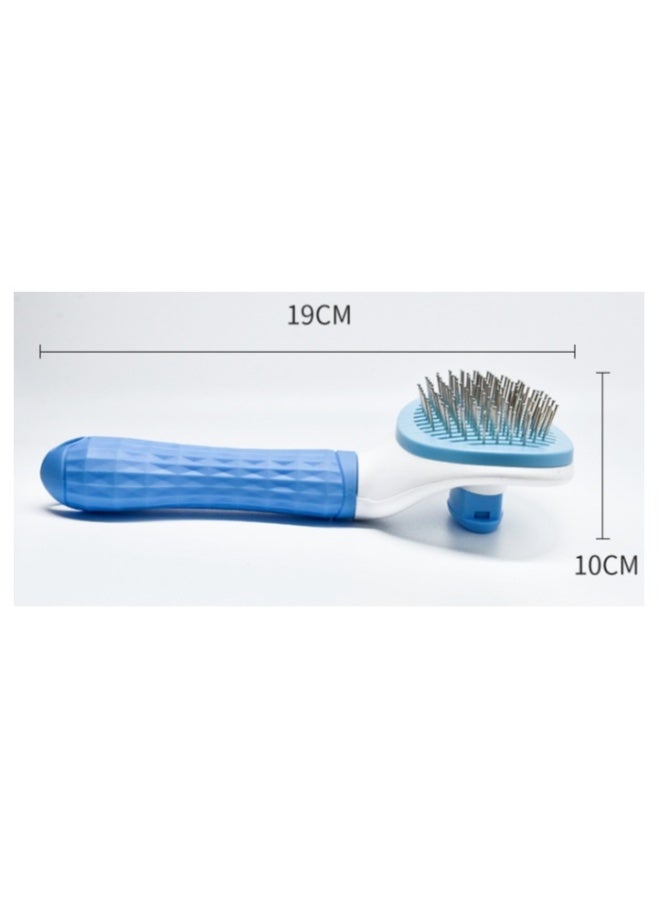 Beauenty Pet cat brush Hair removal and grooming, dog hair removal brush, pet groomer hair removal grooming tool Comb rake, cat brush short or long hair to remove loose hair and tangles blue/grey/pink  - Image 4