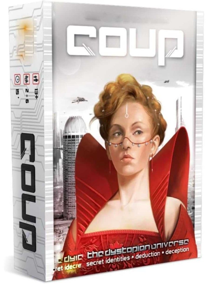 Coup - The Fast, Fun Bluffing Party Game for 2-6 Players. Perfect for Family Game Night with your Teens or Friends. Can you get away with your bluff? - Image 1