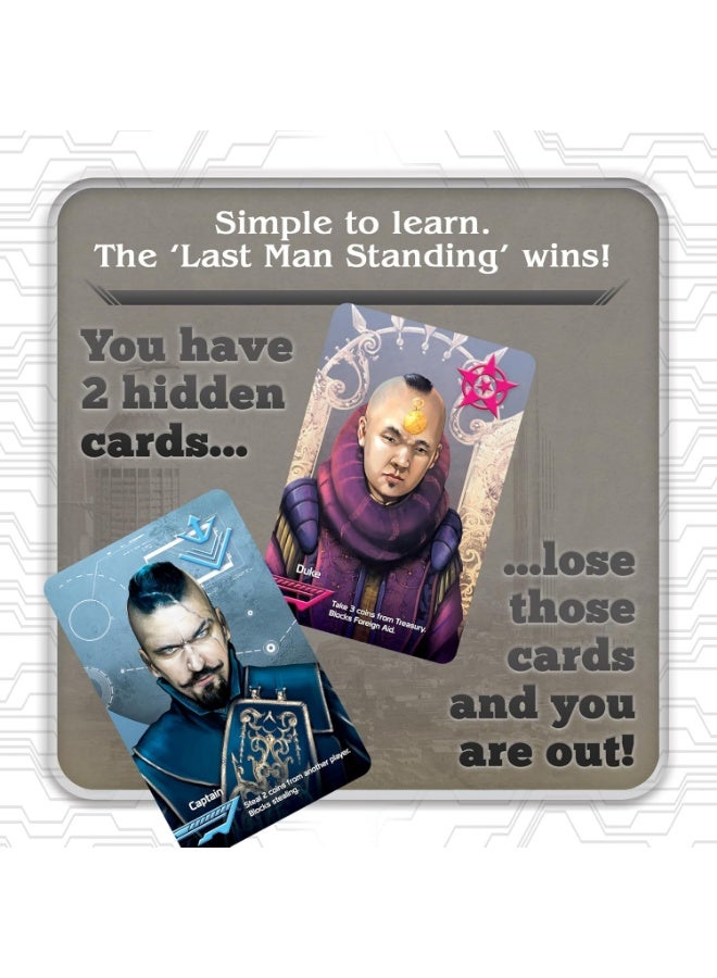 Coup - The Fast, Fun Bluffing Party Game for 2-6 Players. Perfect for Family Game Night with your Teens or Friends. Can you get away with your bluff? - Image 2