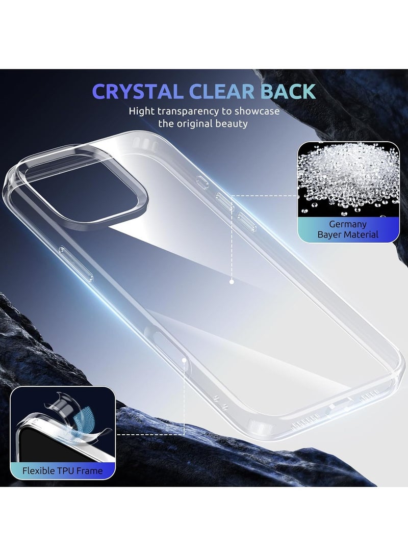 Crystal Transparent for iPhone 16 Pro Max case,[Anti-Yellowing][Grade Drop Protection] Shockproof Clear case for iPhone 16 Pro Max 6.9 inch (Clear) - Image 3
