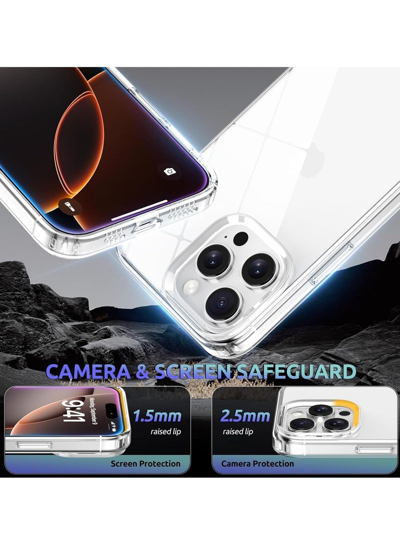 Crystal Transparent for iPhone 16 Pro Max case,[Anti-Yellowing][Grade Drop Protection] Shockproof Clear case for iPhone 16 Pro Max 6.9 inch (Clear) - Image 4