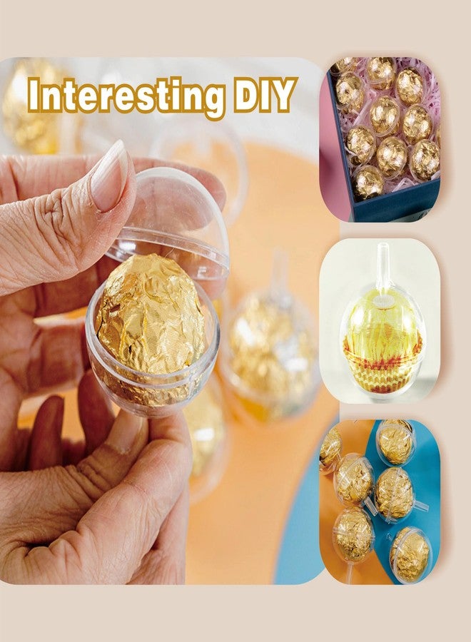 OHEETU 20PCS Clear Acrylic Round Candy Holders Transparent Sphere Chocolate Packaging Cases Lollipop Cupcake Toppers for DIY Bouquet Party Decorations - Image 3