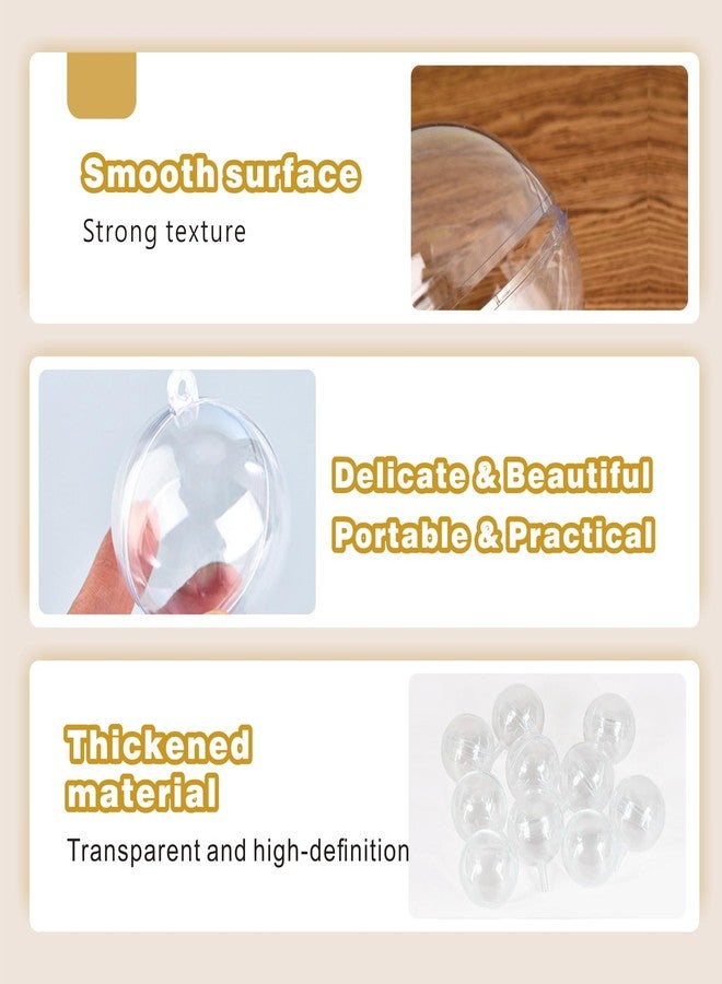 OHEETU 20PCS Clear Acrylic Round Candy Holders Transparent Sphere Chocolate Packaging Cases Lollipop Cupcake Toppers for DIY Bouquet Party Decorations - Image 4