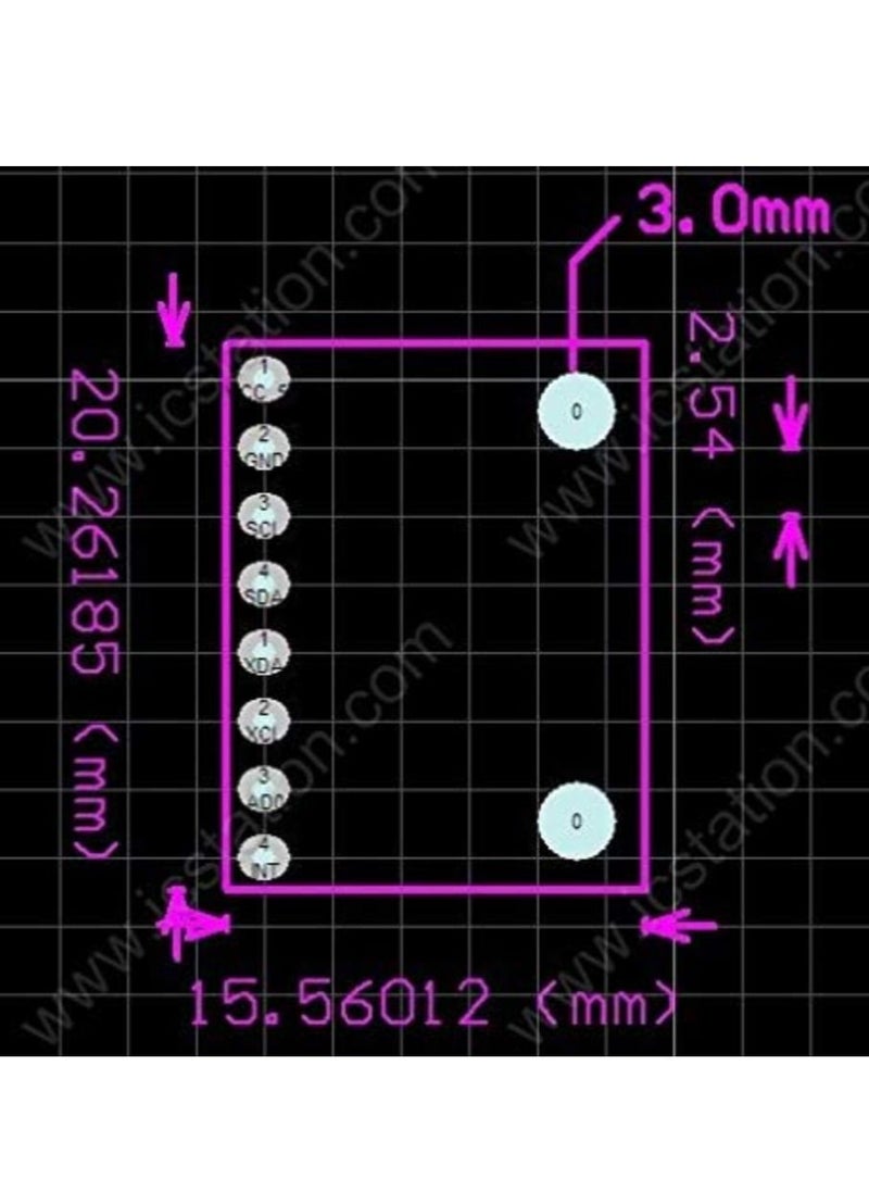 Excefore - MPU 6050 Module, 3 Axis Analog Gyro Sensors Accelerometer 3-5V - Image 1