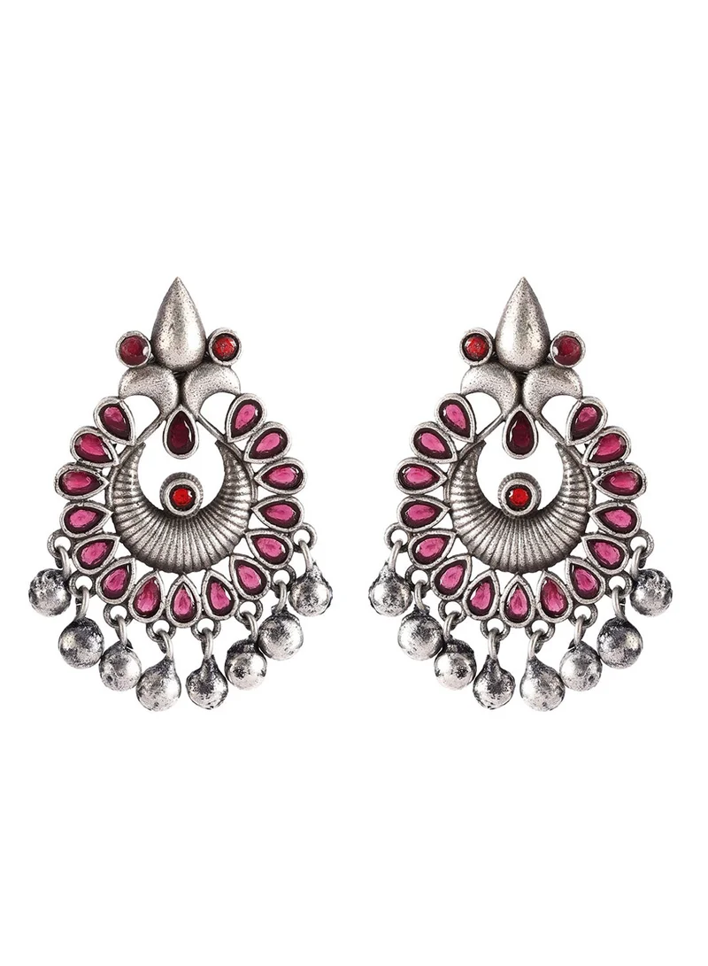 ISHIN Silver-Toned Classic Drop Earrings