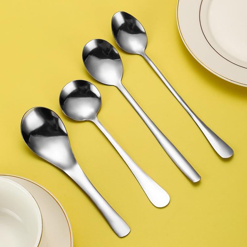 48 Piece Stainless Steel Flatware Set For 12 Silver Tableware Cutlery With Spoons - Image 2