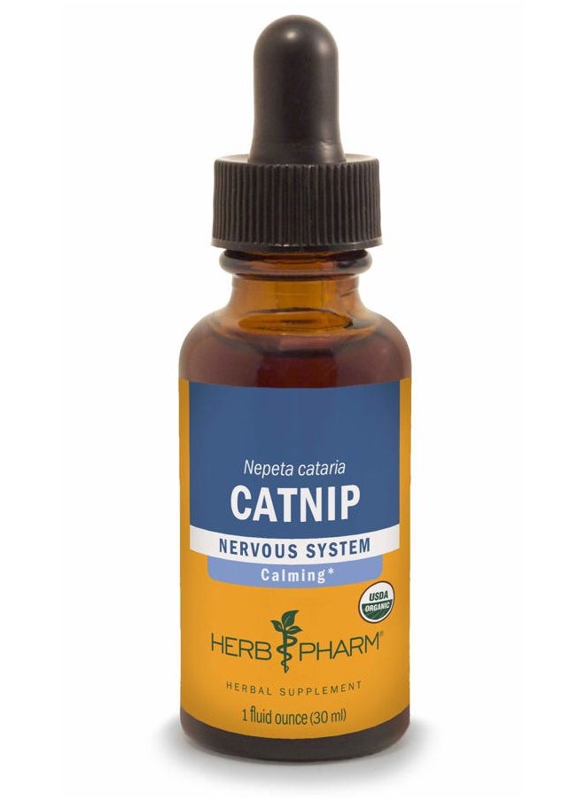 HERB PHARM Certified Organic Catnip Liquid Extract for Calming Nervous System Support, 1 Fl Oz  - Image 1