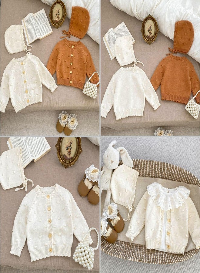 Simplee kids كارديجان صوف للأطفال الرضع من سيمبلي كيدز، لون كريمي، بأزرار أمامية، طقم ملابس خريفية مقاس 3-4 سنوات - Image 4